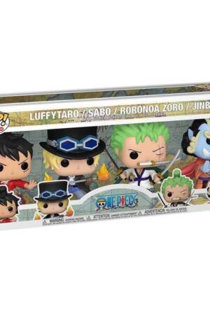 POP 4 PACK: ONE PIECE- LUFFY TARO / SABO / RORONOA ZORO / JINBE (GW) (EXC)